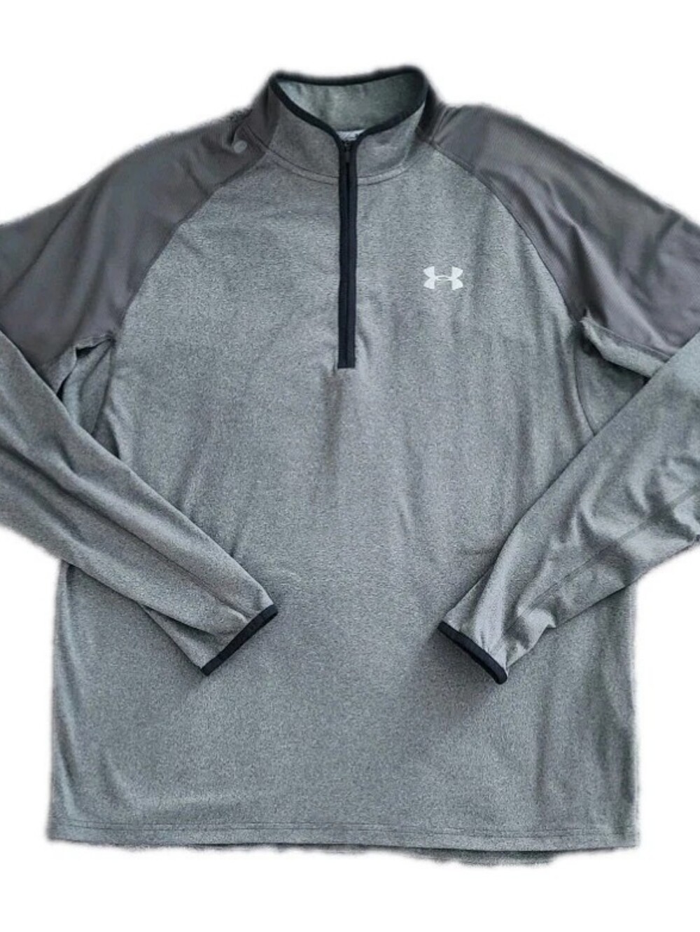 Under Armour Run Fitted Shirt 1/4 Zip Size XL Men Gray Long Sleeve Quick Dry